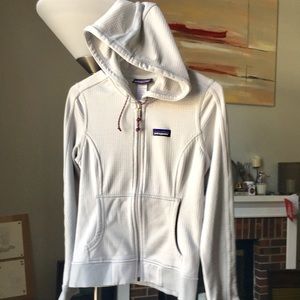 Patagonia silver gray hooded jacket XS